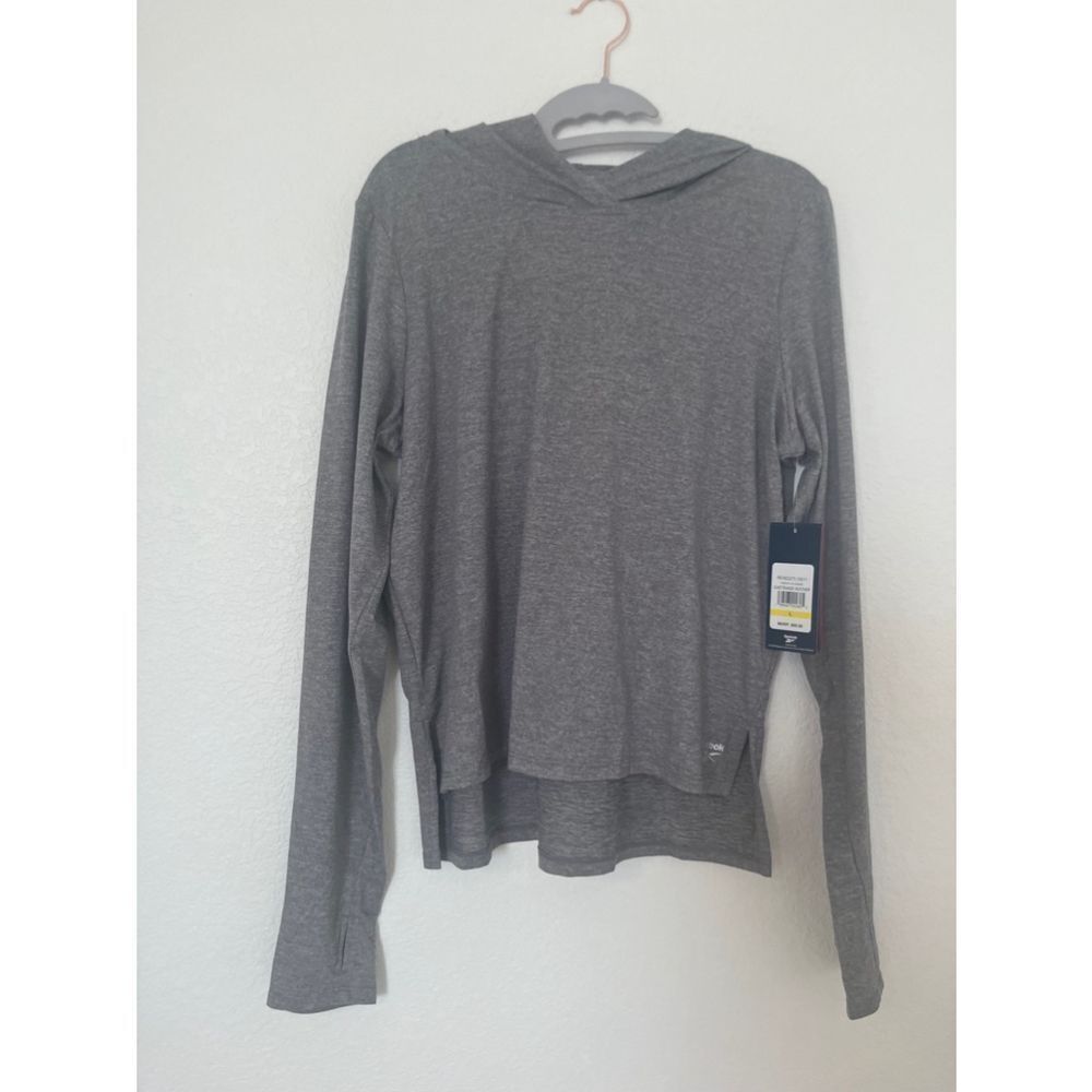 Reebok Circuit LS Hoodie Long Sleeve Slim Fit Heather NEW